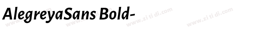 AlegreyaSans Bold字体转换
